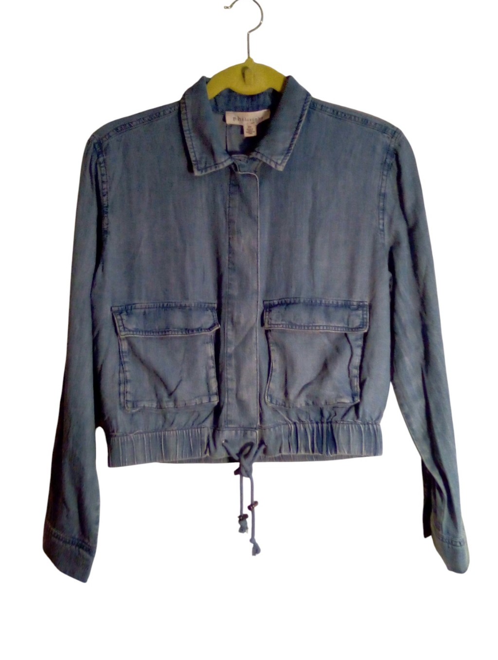 Philosophy Republic Clothing S/P Jacket Lyocell Snap Front Inverted Pleat Back